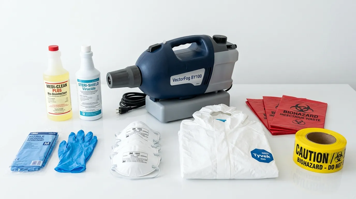 Professional biohazard remediation crew working in Gladeview