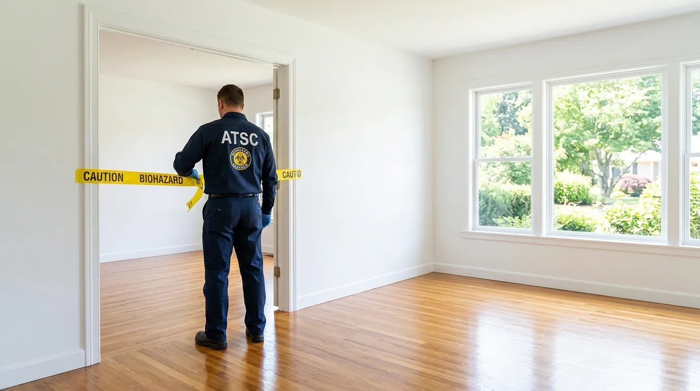 Certified biohazard cleanup crew performing Decomposition Cleanup in Gladeview